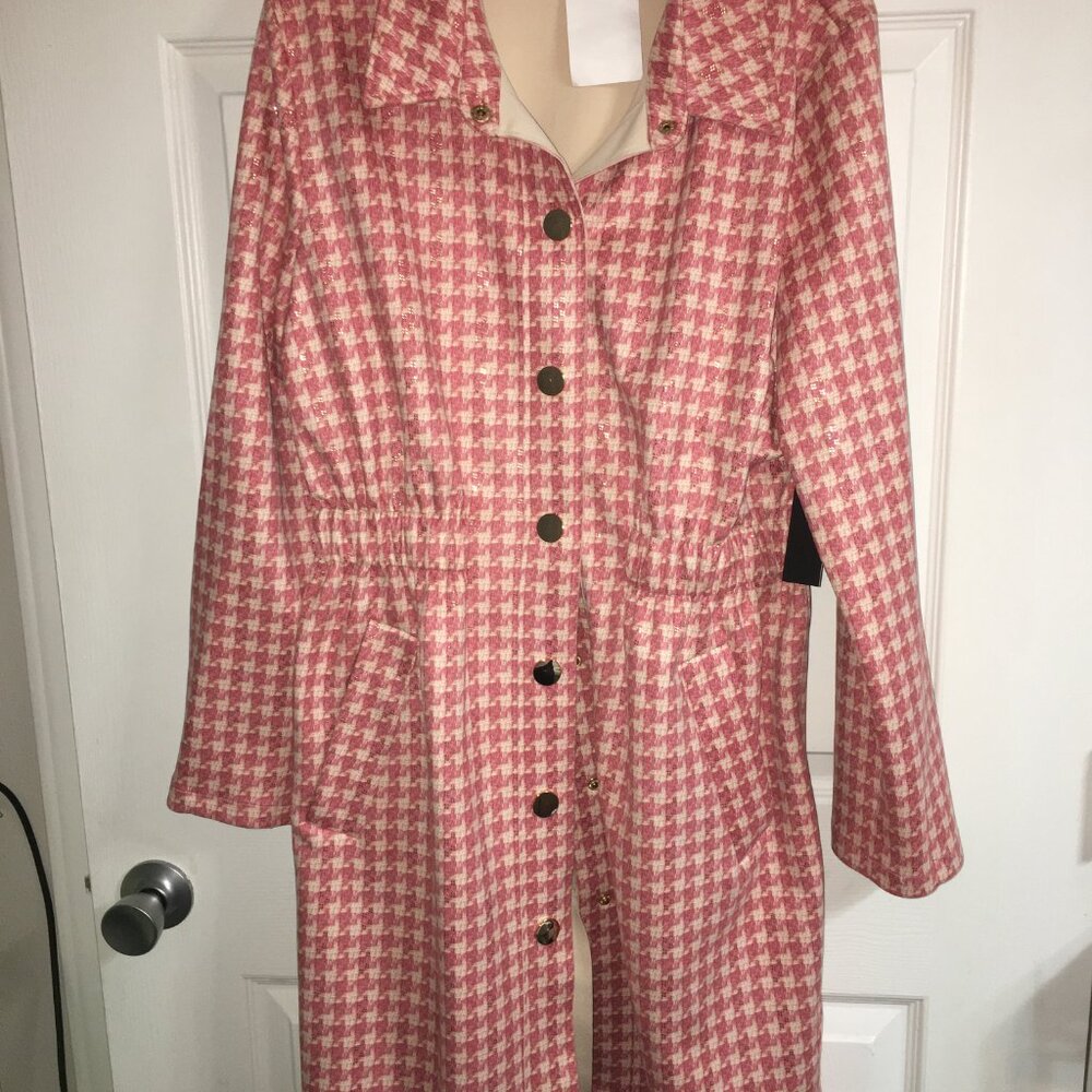 NEW Alice Blue Checkered Large Spring Coat Or Jacket NWT - Picture 3 of 4